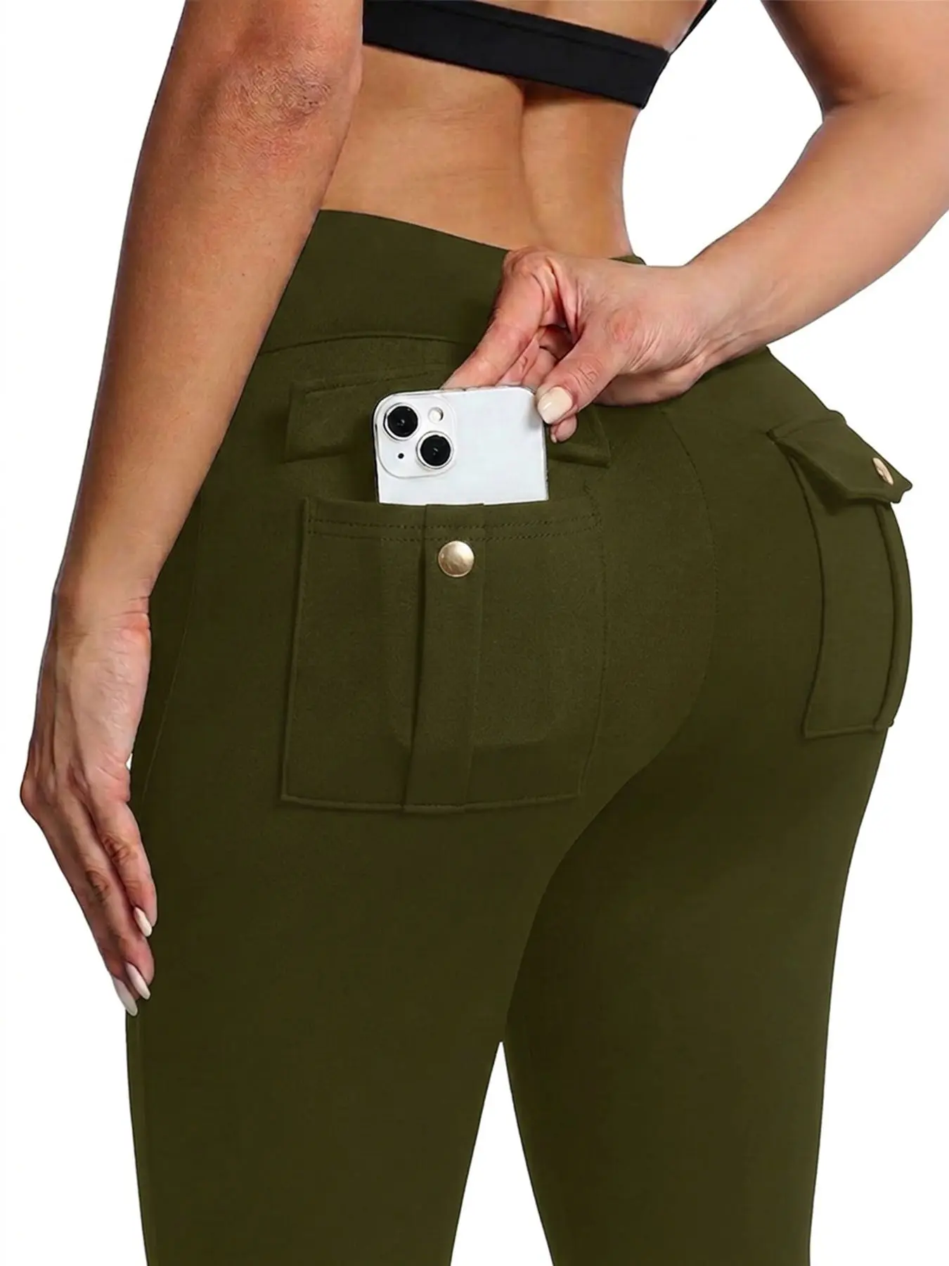 Women's High-Waisted Quick-Dry Workout Pants, Slim-Fit Yoga Leggings, Gym Legging, Multi-Pocket Elastic Bottoms, Leggings With Pockets, High Waist Sportswear, Ideal for Fitness and Daily Wear