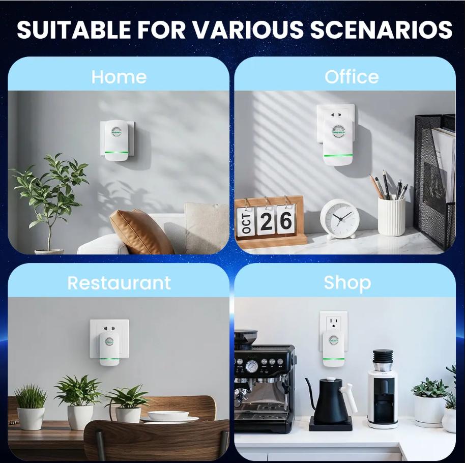 Plug-In Power Box with US Plug 2026 Updated Design Compatible with 90–250V Input Range