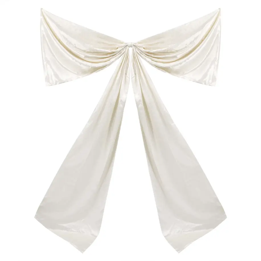 arge White Satin Bow Backdrop Decoration, 7.1' x 4.6'
