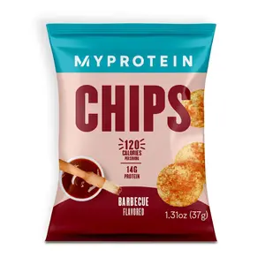 Myprotein Crunchy Protein Chips Barbecue (6 x 37g Packs), 14g High Protein Snacks, Ready-to-Eat Chips, 120 Calories Per Serving, Post Workout Crisps Treat