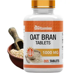 tnvitamins Oat Bran Tablets | 365 Tablets x 1,000 MG per Tablet | Oat Fiber Tablets | Soluble & Dietary Fiber Supplement | May Support Digestive Health