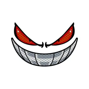 Demon Evil Smiling Face Stickers Car Reflective Patterns Motorcycle Stickers Various Styles Car Decoration