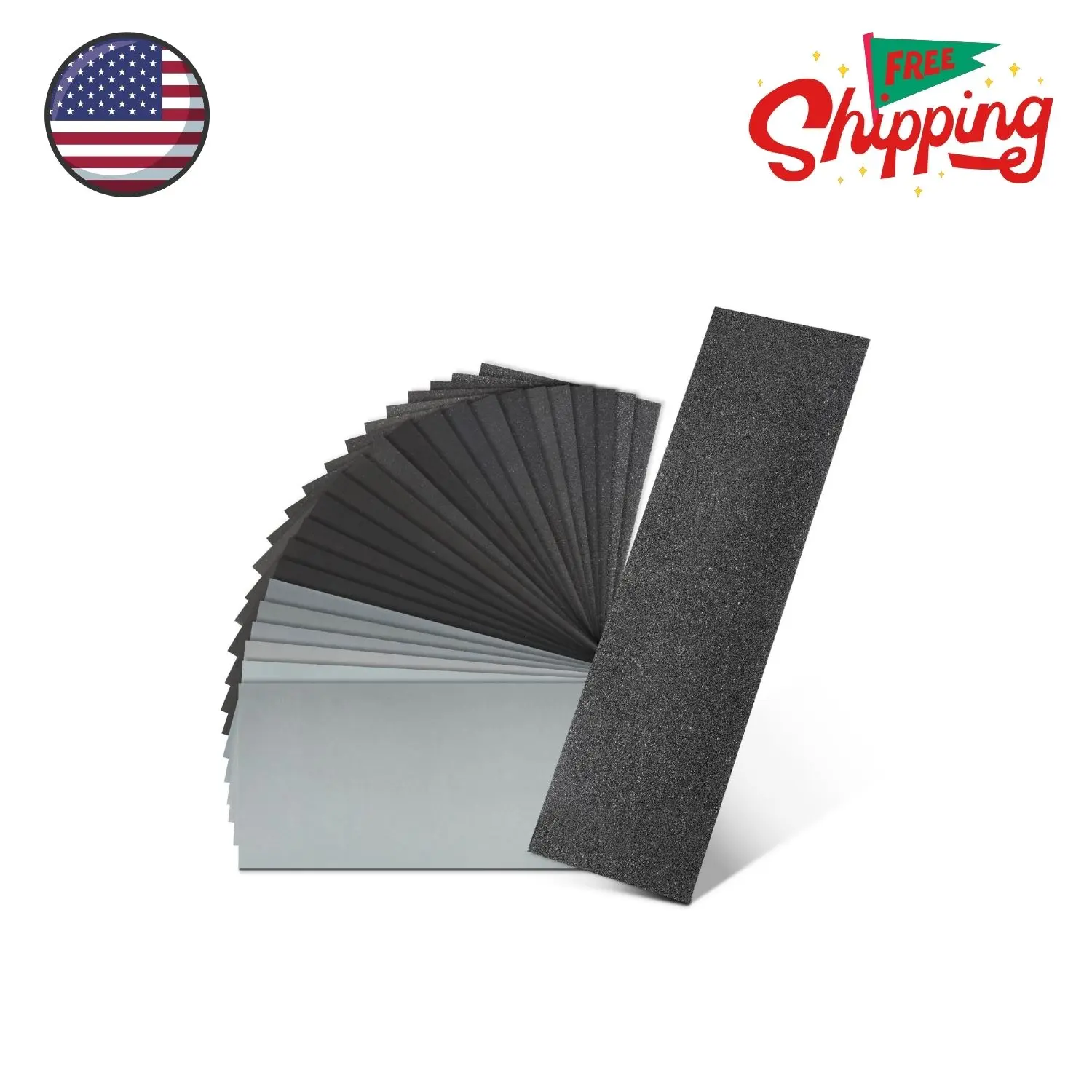 24PCS Sandpaper Assortment 12 Grits Wet Dry Sandpaper Sheets