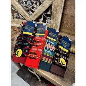 Pendleton Aztec Crew Socks - Spandex Men's Socks with Colorful Designs, Ideal for Bowling and Vibe Style