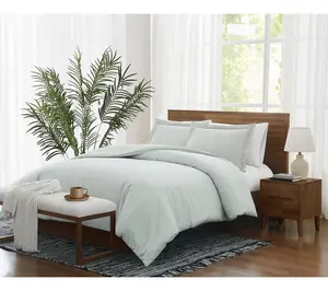 Brooklyn Loom Pinstripe King Duvet Cover Set