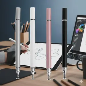 Universal Stylus Pen for Android iOS Tablets & Phones, Dual-Tip Capacitive Touch Screen Pen for Writing Drawing, Portable Precision Stylus for iPad Samsung and More