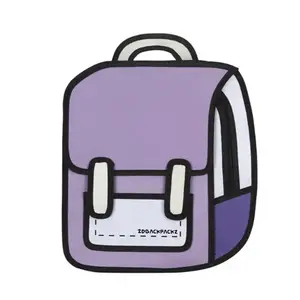Purple 2D Backpack by 2DBackpackz Cartoon Backpack Toon Pack Anime