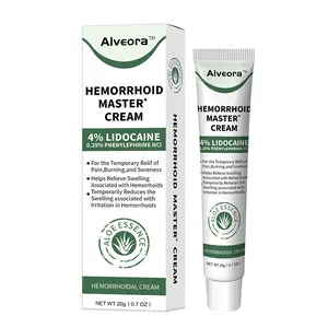 Alveora Herbal Instant Pain Relief ， Hemorrhoids Cream for Men & Women - 20g Tube - Maximum Strength Formula for Anti-Itch Burning & Discomfort Treatment - Soothing Body Care Ointment extension tube