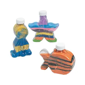 4 3/4" - 5 1/4" Under the Sea Sand Art Plastic Bottles - 12 Pc.