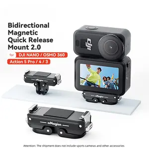 Dji Nano Osmo 360 Action 5 Pro 4 3 Dual Magnetic Quick Release 2.0, Versatile Camera Accessory, Enhanced Compatibility