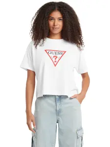 GUESS Jeans Female Boxy Iconic Tee