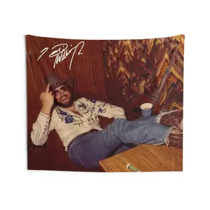 Hank William Jr included Signature Tapestry, Music Fan Flag Gift
