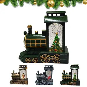 Christmas Water Car Decoration, Lantern-Christmas tree in Train, LED Mood Light, Magical Festive Night Light Gift, Holiday Decorations Supplies