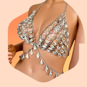 Sunshells body Chain and shells Bralette