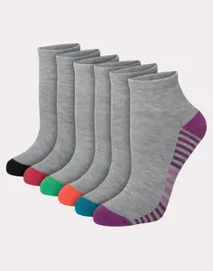 Hanes Comfort Fit Women's Ankle Socks 6-pairs Intimates Multi Pack Comfortable Soft Stretch Fabric Breathable 4a3l6