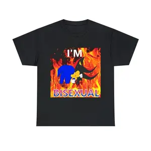 Funny Space Romance I'M BISEXUAL Pride Meme Graphic Tee T-Shirt Sweatshirt Hoodie 5BL