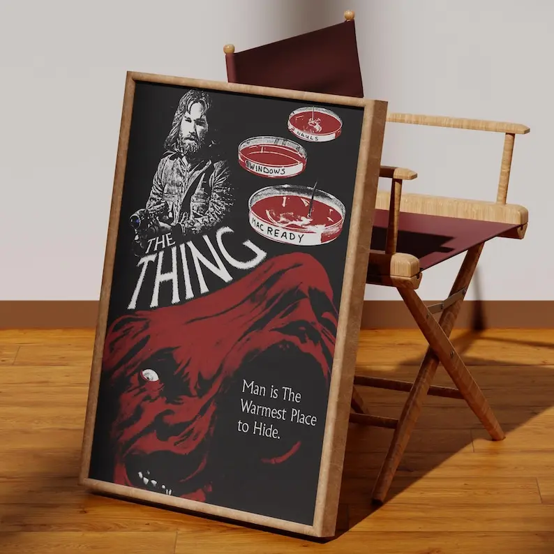 The Thing (1982) Vintage Movie Poster - Horror - Classic - Film Fans - Home Decor