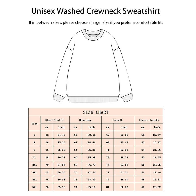 Vintage - inspired Washed Hoodless Sweatshirt with Dead Space Motif Heavy - Duty Washed Sweatshirt with Dead Space Design