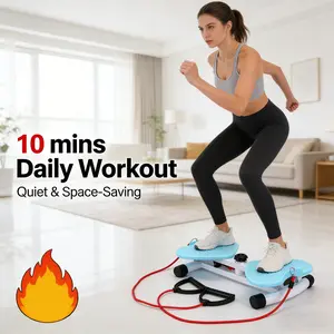 Portable Mini Waist Twister with Resistance Band, Silent Home Leg and Hip Trainer, Suitable for Office and Home Fitness