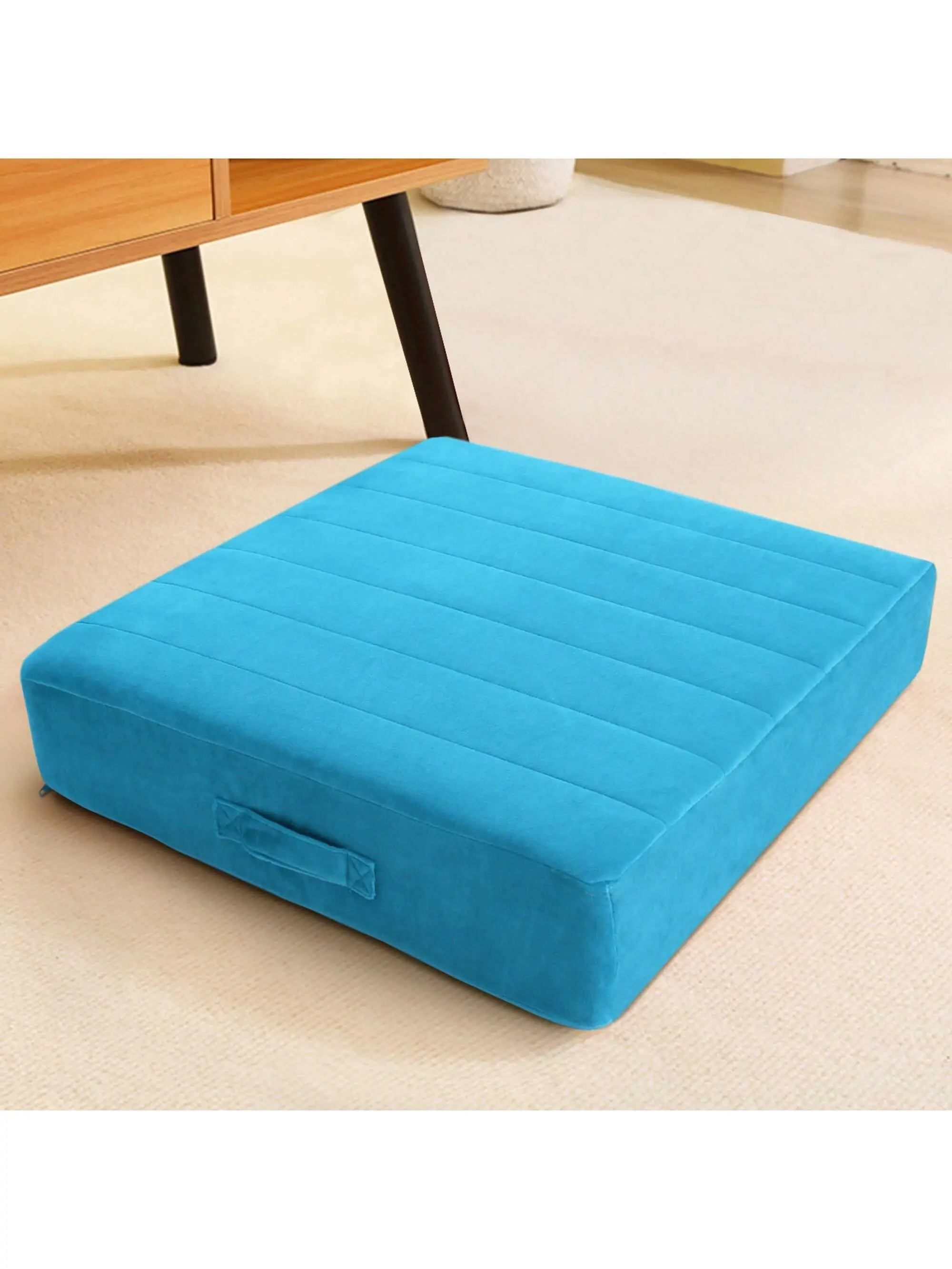 MeMoreCool Square Floor Pillow Seating for Adults Kids, Large Meditation Cushion Floor Pillow with Thick Foam & Soft Tufted Cover, Washable Big Pillow Seat Floor Cushion for Sitting Yoga