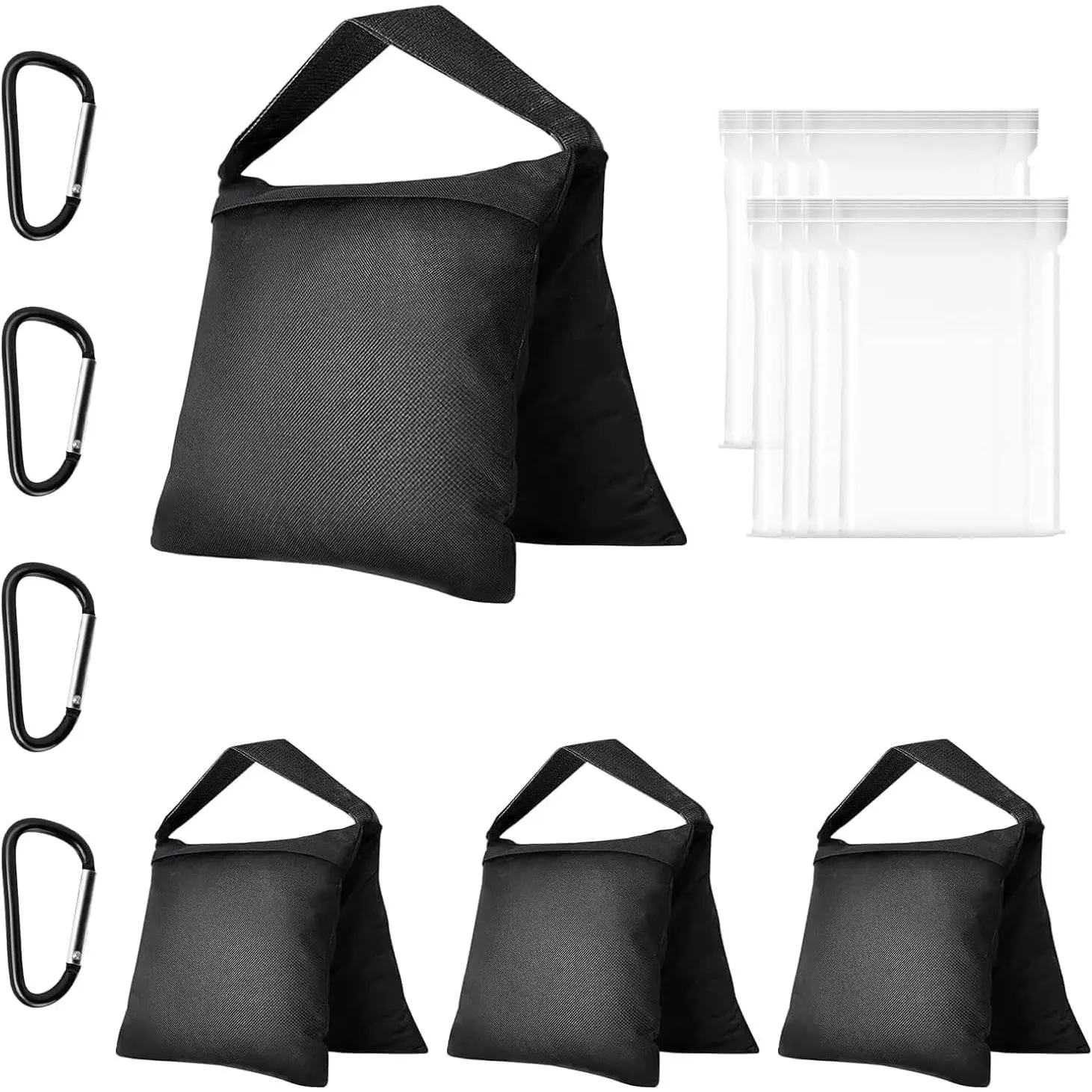 4 Pack Sand Bags for Weight, Heavy Duty Sandbags for Light Stand Tripod, Photography Equipment, Canopy Weights, Pop Up Tent, Umbrella Base, Backdrop Stand, Camping, Fishing Chair,