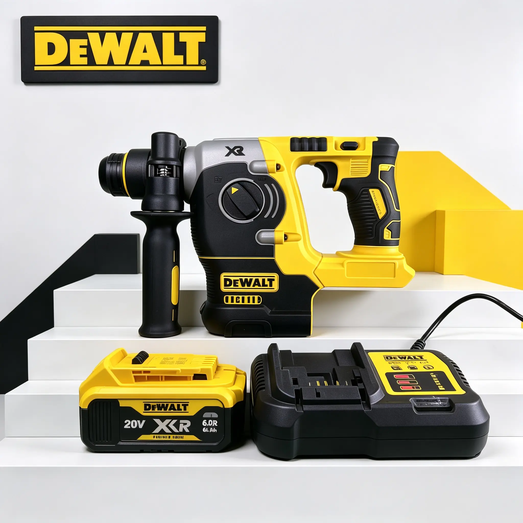 DEWALT DCH273 Rotary Hammer SDS Plus Concrete Drill for Masonry Construction Jobsite Heavy Duty Power Tool