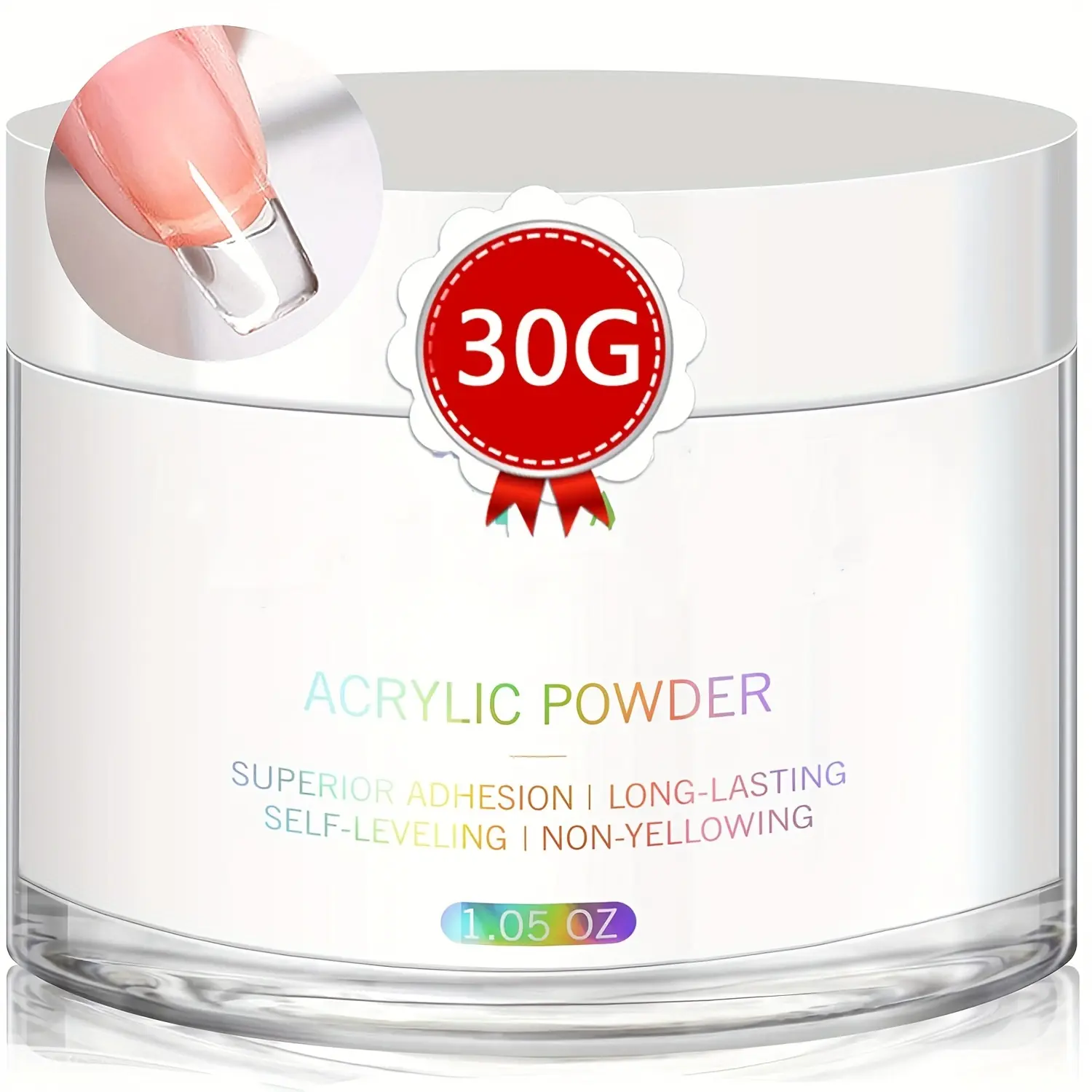 Professional Salon Quality Acrylic Nail Powder, 30g Transparent Acrylic Nails Extension Kit, No Lamp Needed, Perfect for Salon & Home Use Powder, Acrylic Nail Extensions