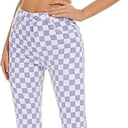 Women Purple Checkered