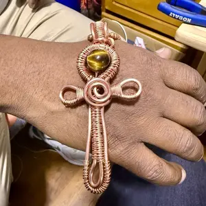 Juma Copper King 10guage Ankh 24" Copper Necklace