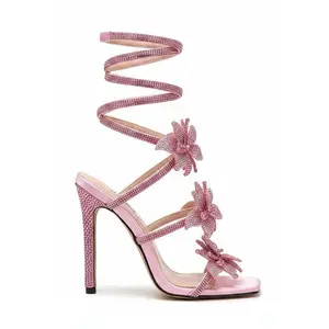 Jessica Bara Aliya Version 2 Flower Wrap Around Sandal Heel
