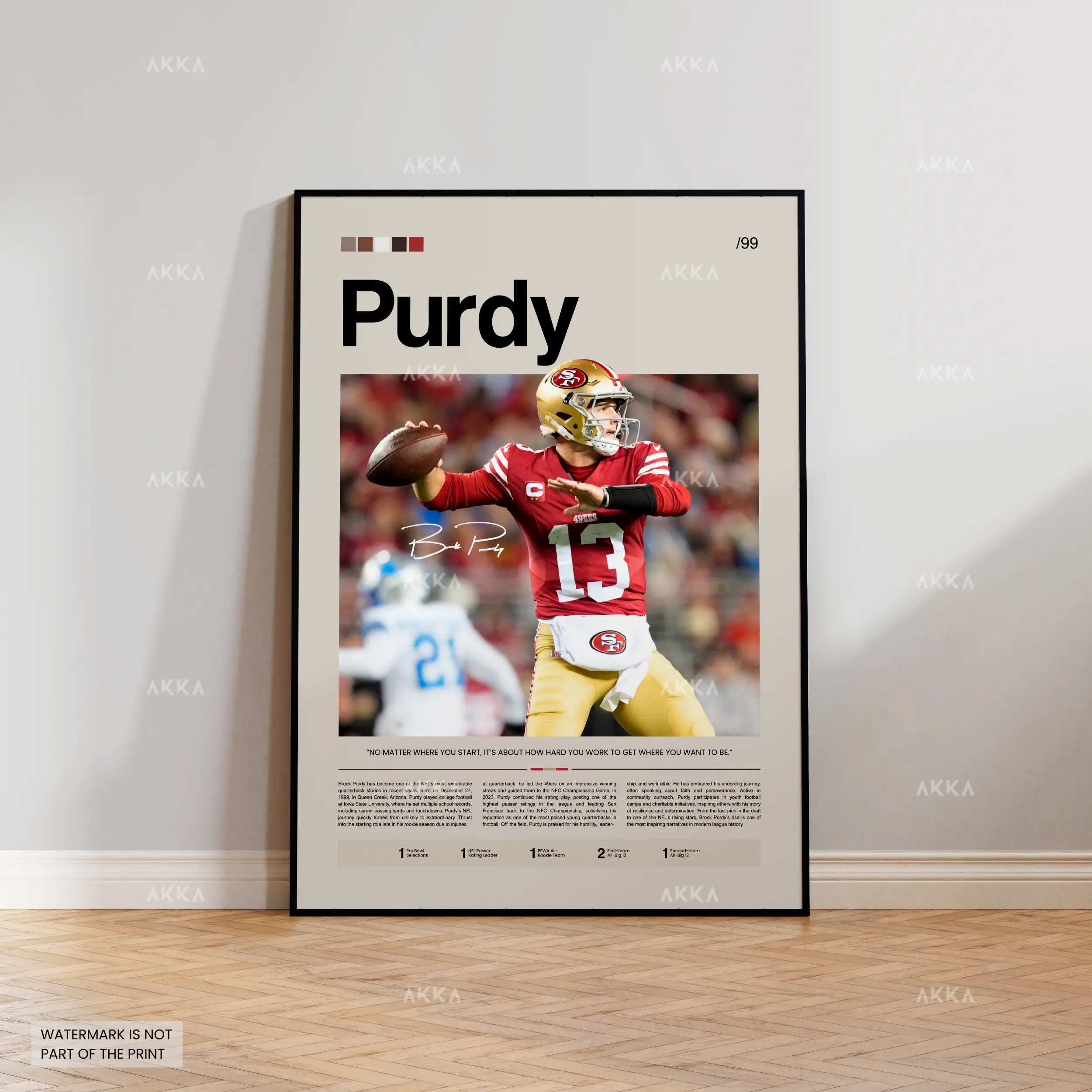 Brock Purdy Poster, Football Fan Gift For Fans