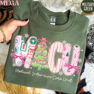 Christmas MICU Nurse Sweatshirt, MICU Team Sweatshirts, Christmas Gift for MICU Nurse