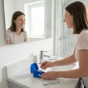 Invisible Orthodontic Retainer Box Set, Food Grade PP Transparent False Teeth Plastic Case, Dental Aligner Storage Container