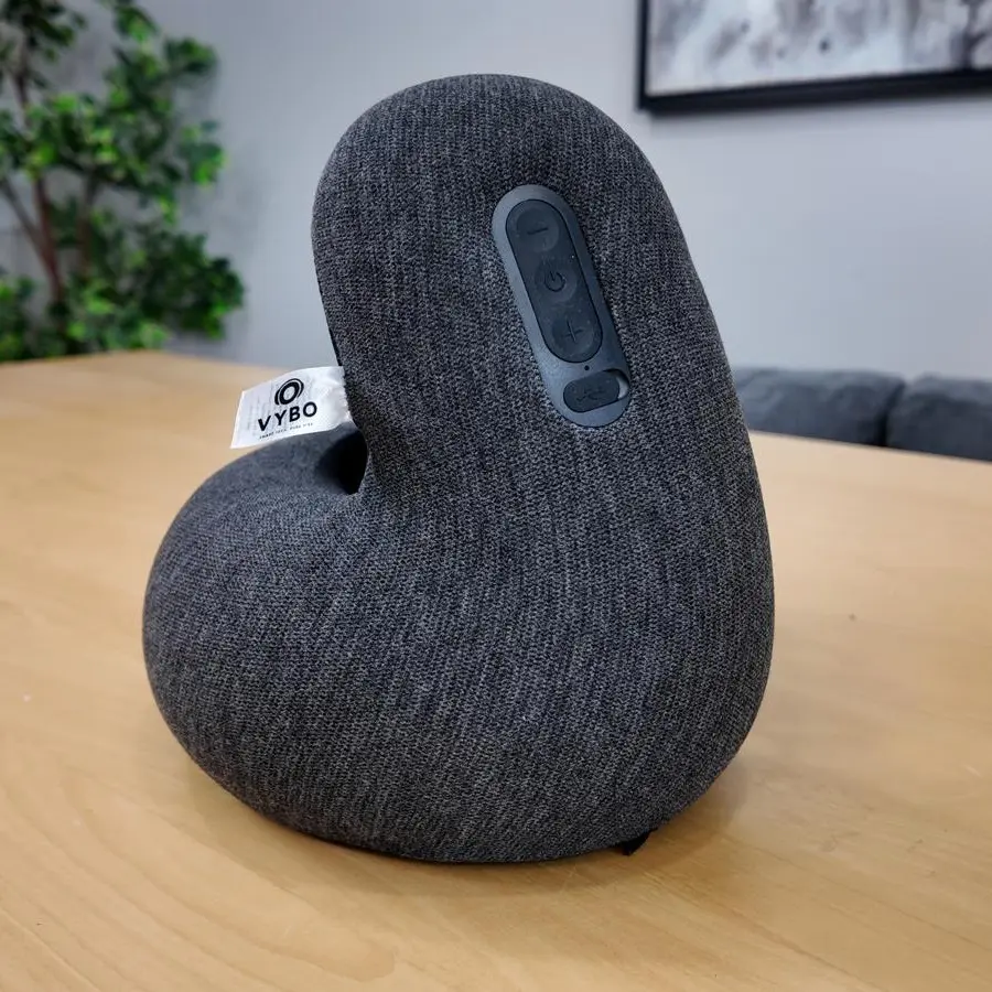 VYBO Bluetooth Travel Pillow with Speakers Memory Foam 360° Neck Support Noise Reduction HIFI Sound Cooling Foam 7 Layer Noise Barrier 20 Hour Play Time USB C Charging