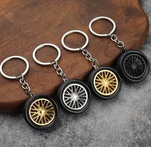 Metal Car Wheel and Tire Keychain | JDM Style Car Rim Wheel Accessories | Car Lover Gift | Car Guy Accessory