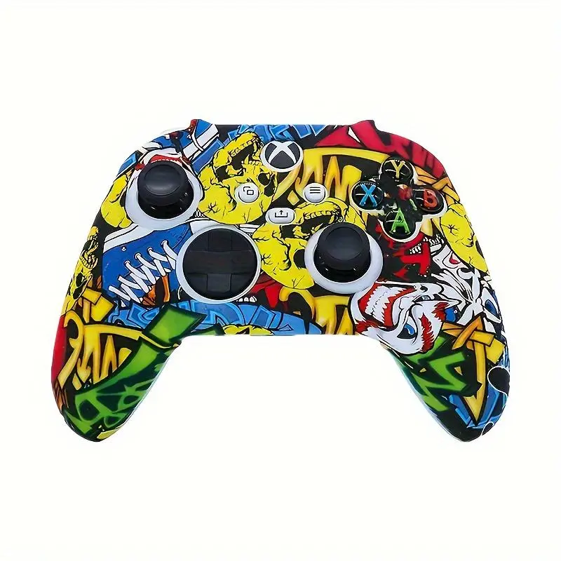Random Pattern Silicone Game Controller Protective Case, 1 Count Anti-slip Game Controller Protector, Controller Cover, Console Accessories, Gaming Console Accessory for Xbox Series X