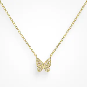 EVRY JEWELS Gold or Silver Plated Women's Hypoallergenic Up, Up & Away Necklace