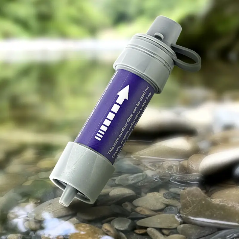 Portable Water Purifier, Emergency Rescue Water Filter, Survival Water Filter, Water Filter Straw, Outdoor Camping Water Purifier, Camping & Hiking Equipment, Pure Flow Water Filter Straw