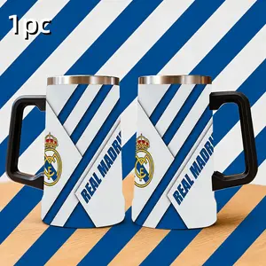 1pc 24oz Stainless Steel Travel Mug, Modern Sleek Design, Heat Insulation Cup, Durable, Various Patterns, Ideal Gift