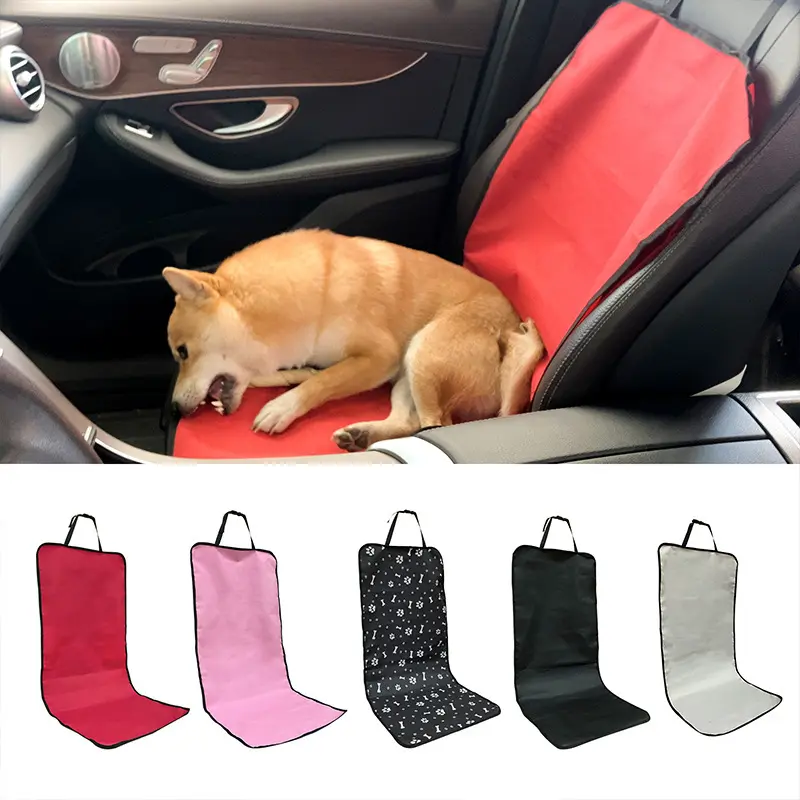 Waterproof Oxford Cloth Pet Car Seat Cover - Front Seat Protector Pad for Dogs & Cats, Washable, Durable Pet Travel Accessory for Car & Outdoor Use