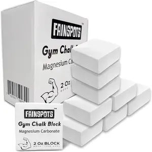8 Pcs Magnesium Carbonate Athletic Chalk Block Gym Chalk for Weight Lifting Gymnastics Bouldering Rock Climbing, Excellent Grip, Great Gift for Rock Climbers