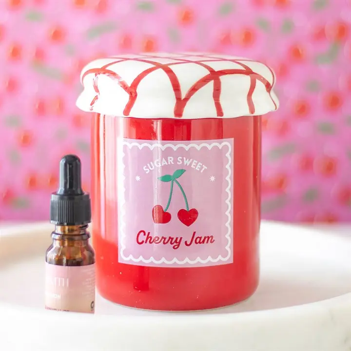 Cherry Jam Tealight Wax Warmer - High Quality Wax Warmers for Wax Melts, Compatible with illuminatedbymia Gel Wax Melts, Decorative Wax Warmers for Wax Melts