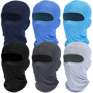 6-Pack Synthetic Ski Masks - Balaclava Cooling Neck Gaiter Full Face Cover, Breathable Shiesty Hood, UV Protection, 1-Size Fits All for Men - Winter Cold Weather Motorcycle, Offroad, Hunting Sports