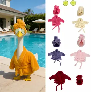 Spa-Themed Lady Porch Goose Outfit - Fits 23" Cement Lawn Statues | All-Season Patio Yard Garden Decor | Perfect Gift for Mom & Grandma