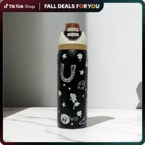 32oz Stainless Steel Thermos Cup with Flip Cover Design Insulation Leak Proof Double Wall Insulated Button Straw Cup for Home Office Adults Kids Multiple Colors