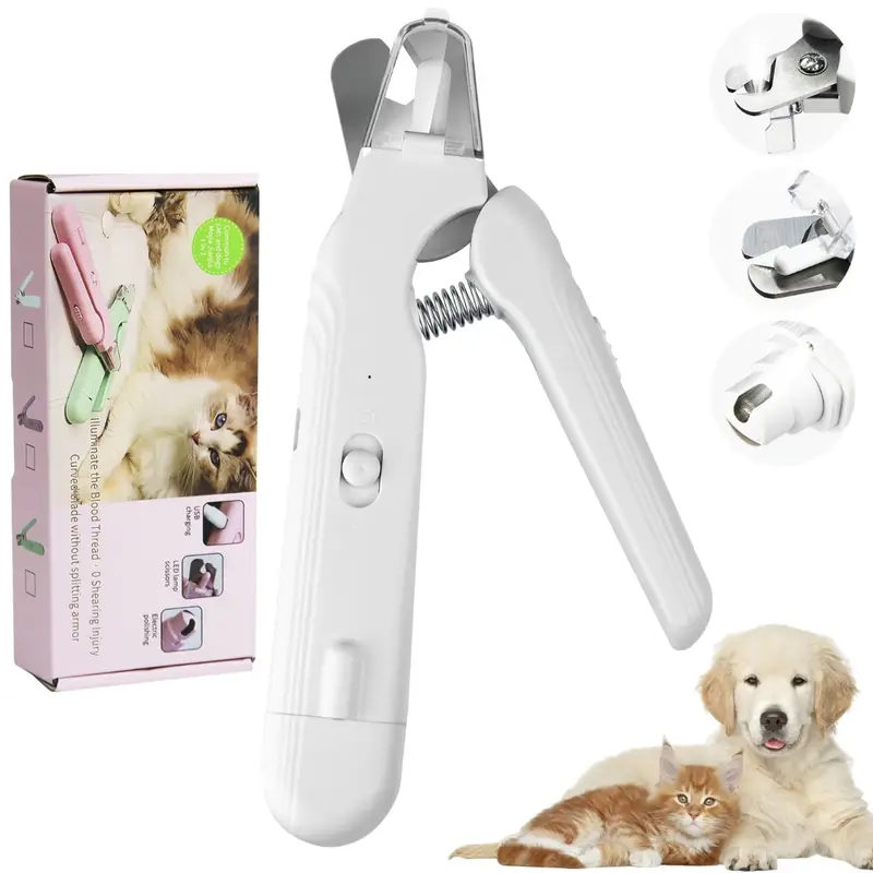 2-in-1 pet nail clipper and grinder, dog nail clipper trimmer, ultra quiet electric nail set, rechargeable, suitablefor trimming toes and claws of dogs and cats of all sizes Grooming