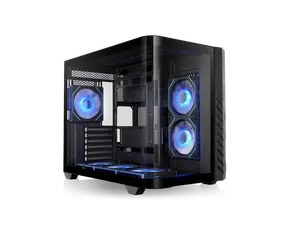 Thermaltake Vision 330 CR ARGB; Mid Tower; Curved Hinged TG panel; 6x120mm Infinity ARGB PWM Fans Included; 360mm Radiator Support; 420mm GPU Clearance; Hidden Connector Support; 250mm PSU; Black