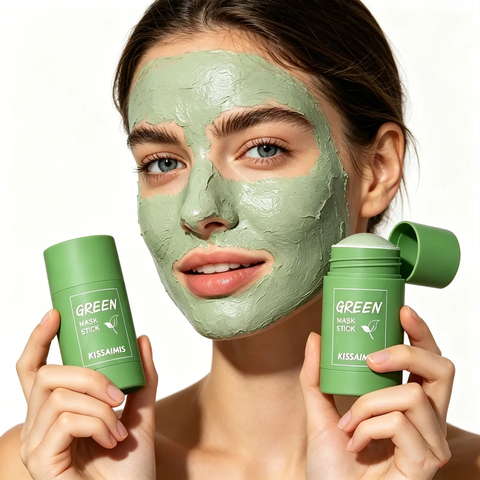 Tea Mud Mask, Clay Mask Stick, Solid Pore Cleansing Balm 40g, Enhances Skin Firmness and Elasticity, Single Item, 12 Months Shelf Life
