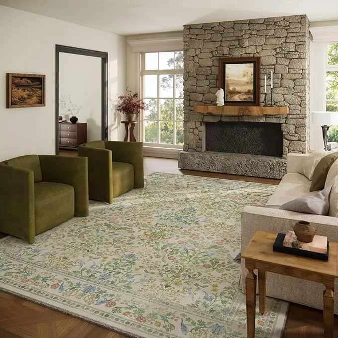 Animal and Floral-light Green