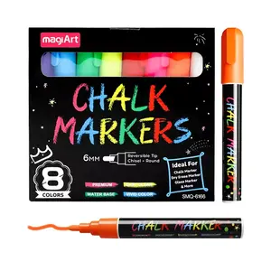 8 Color Liquid Chalk Marker Set for Window & Menu Boards, Erasable Water-Based Glass Writing Pens for Teachers, Kids & Small Business Displays